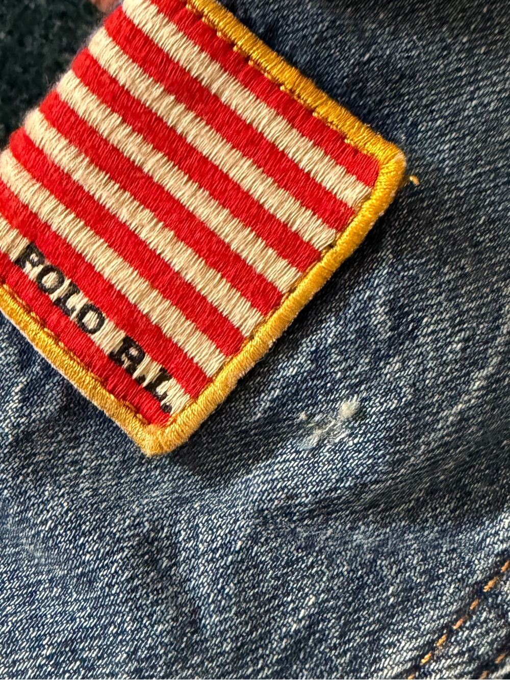 Polo by Ralph Lauren Blue Denim trucker Jacket with Cream Sherpa lining. Boys XL - Picture 4 of 7